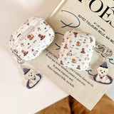 Qfdian Korea Ins Lovely Sit Dog Silicone Soft Case for AirPods 1/2/3/4 Pro 2 Wireless Bluetooth Earphone Charging Box Protection Coque