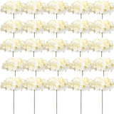 Qfdian 25PCS Hydrangea Artificial Flowers  Silk Hydrangea Heads Flowers for DIY Wedding Centerpiece Home Party Decoration
