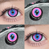 Qfdian Cateye Cosplay Color Contact Lenses Animal Pupil 6months 1pair Halloween Cute Softlens