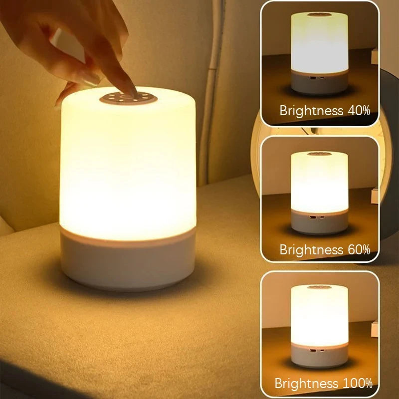 Qfdian Bedside Led Night Lights Dimmable Charging Desktop Night Lamps Bedroom Bedside Lighting Decoration Touch Reading Led Table Lamps