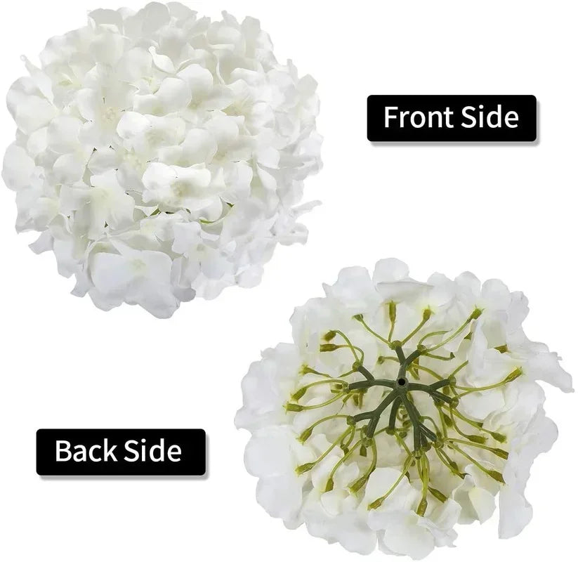 Qfdian Silk Hydrangea Flowers 54 Petals Artificial Hydrangeas with Stem for Flower Arrangement Table Decor Wedding Home Decoration