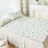 Qfdian Waterproof Breathable Quilted Mattress Protector Soft Hypoallergenic Cover Fitted Sheet Anti Mite Antibacterial