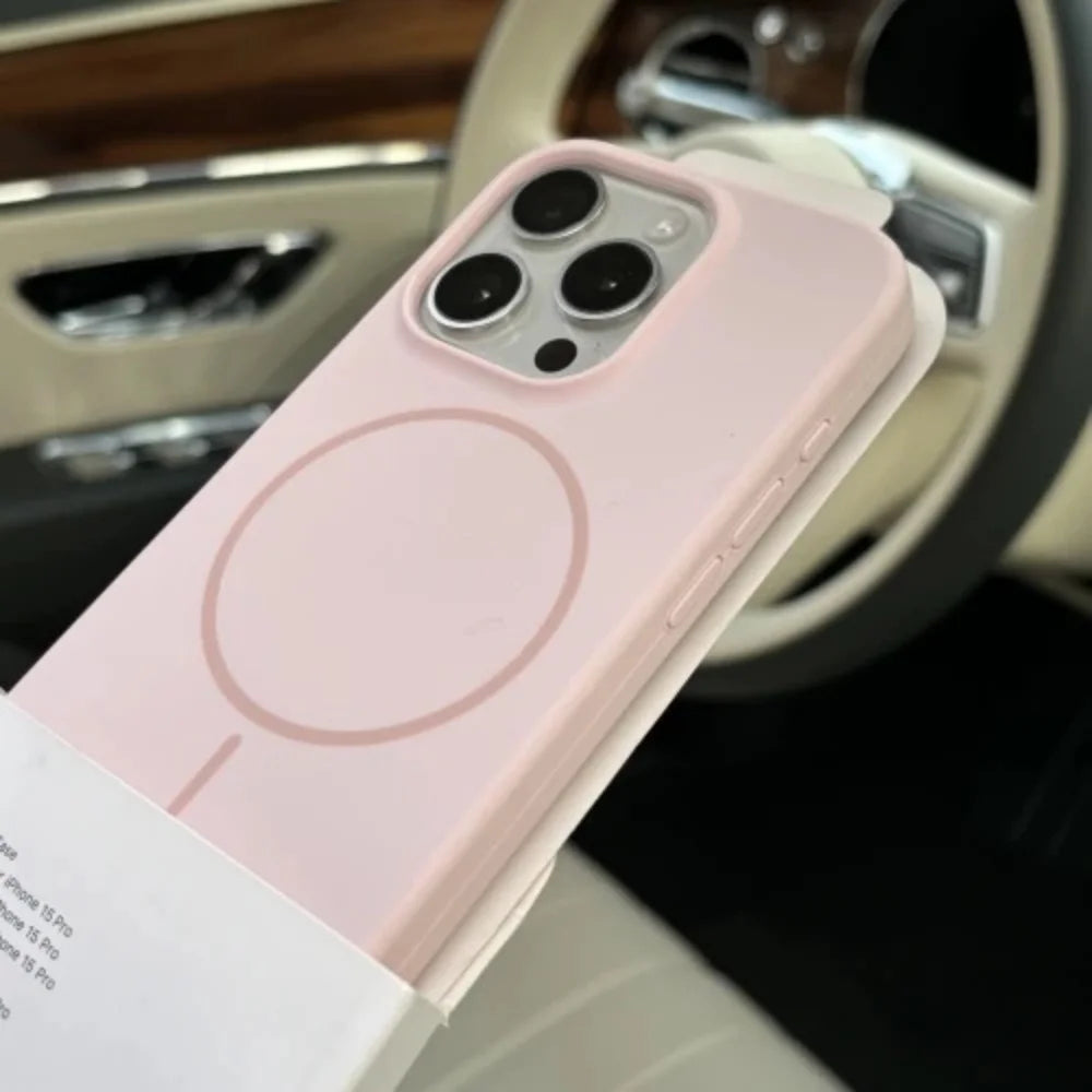 Qfdian Luxury Liquid Silicone Case For iPhone 16E 16 15 14 Plus 13 12 Pro Max 11 for Magsafe Magnetic Wireless Charging Shockproof Capa