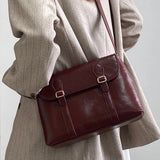 Qfdian Vintage Solid Trendy Preppy Women Handbags Luxury All Match Punk Shoulder Crossbody Bag Y2k   Streetwear Messenger Bags