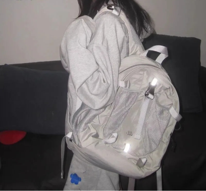 Qfdian Streetwear Vintage Fashion Backpacks Casual Trendy Y2k Aesthetic Students Schoolbags Japanese Women Grunge All Match Rucksacks
