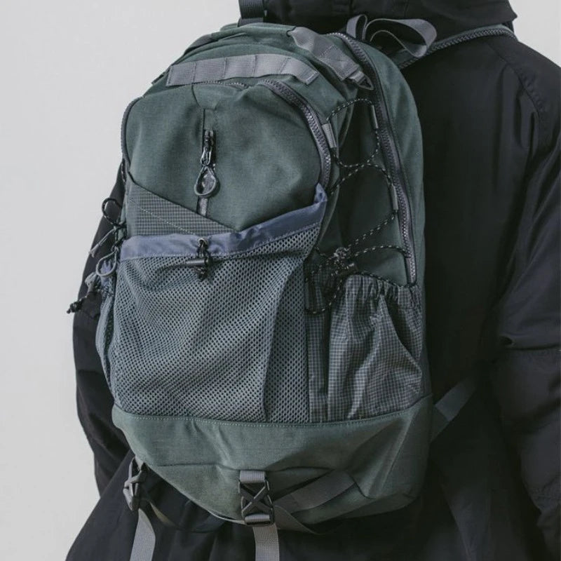 Qfdian High-capacity Casual Grunge Men Backpack Vintage Y2k Aesthetic Streetwear Backpacks Casual All Match Trendy Drawstring Rucksacks