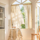 Qfdian 1 Panel Kids Blackout Curtain for Bathroom Bedroom Living Room Classroom Sheer Overlay Double Layer Rod Pocket Drapery with Lace