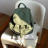 Qfdian Streetwear Vintage Nylon Simple Backpacks Casual All Match Women Students Backpack Y2k Aesthetic Fashion Ins Grunge Schoolbags