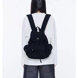 Qfdian Vintage Y2k Aesthetic Women Students Backpacks Casual Simple All Match Denim Bags Japanese Streetwear Fashion Girls Schoolbags