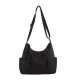 Qfdian Streetwear Women Simple Zipper Shoulder Bags All Match Y2k Aesthetic Fashion Handbags Casual Vintage Women Underarm Bag Trendy