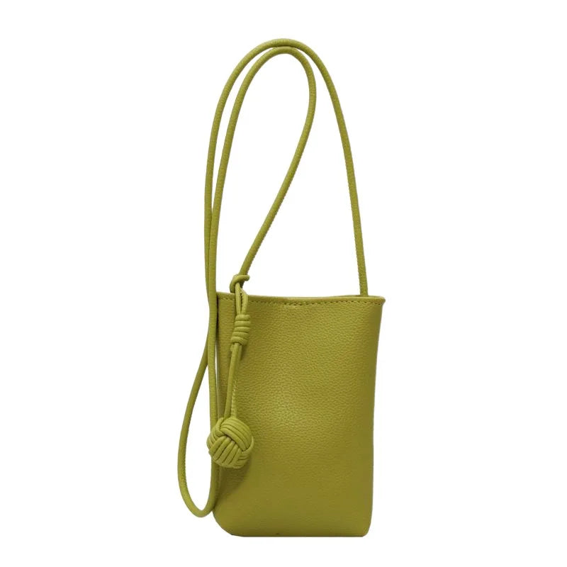 Qfdian Women PU Leather Small Crossbody Bag Fashion Designer Cell Phone Bag Lightweight Simple Shoulder Bag Ladies Travel Purse