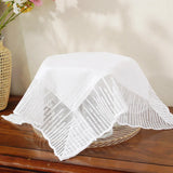Qfdian White Lace Tablecloth French Style Meteor Shower Coffee Table Dressing Table Cover Cloth for Wedding Party Christmas Decorations