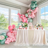 Qfdian Pearl Table Runner Gauze Chiffon White Wedding Arch Decoration Romantic Bridal Baby Shower for Holiday Party Birthday Cake Decor