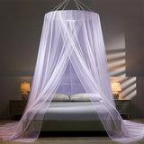 Qfdian Domed mosquito net pink girl Canopy over the bed foldable Mosquito net door baby crib anti-mosquito