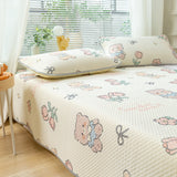 Qfdian Waterproof Breathable Quilted Mattress Protector Soft Hypoallergenic Cover Fitted Sheet Anti Mite Antibacterial