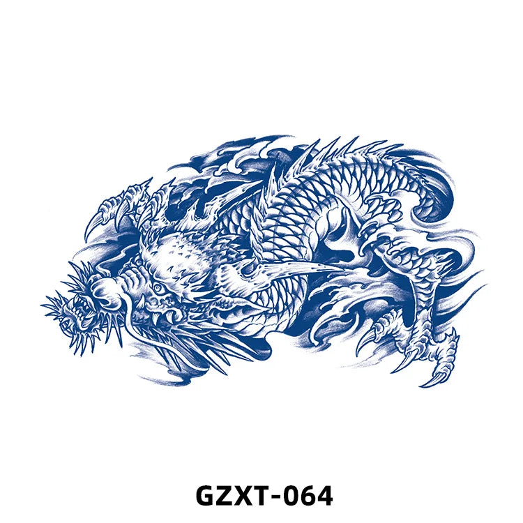 Qfdian New Wholesale Juice Chest Stickers Tattoo Herbal Semi-permanent Back Tatoo Wings Tattoo Stickpaper