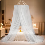 Qfdian Domed mosquito net pink girl Canopy over the bed foldable Mosquito net door baby crib anti-mosquito
