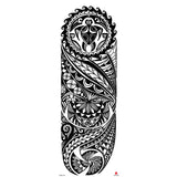 Qfdian Full Arm Tattoo Waterproof Temporary StickerCool Skull Fish Dragon Lion Clock Men Women Art Fake Sticker Glitter Style