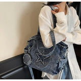 Qfdian Tote shoulder bag, frosted bag, commuter bag, women's retro, simple, large capacity, wear-resistant