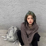 Qfdian Streetwear Vintage Fashion Backpacks Casual Trendy Y2k Aesthetic Students Schoolbags Japanese Women Grunge All Match Rucksacks