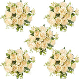 10 Bundles Artificial Peony Flowers Faux Silk Peony Bouquet for Home Wedding Table Centerpiece Decoration
