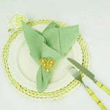 Qfdian 10PC Cloth Napkins Dark Green 30X45cm Thanksgiving Cotton Dinner Napkin for Wedding Party Baby Shower Christmas Table Decoration