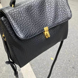 Qfdian Fashion Personality Solid Top-Handle Bag 2025 All Match Office Lady Women's Handbags Y2k Trendy Japanese Shoulder Crossbody Bags