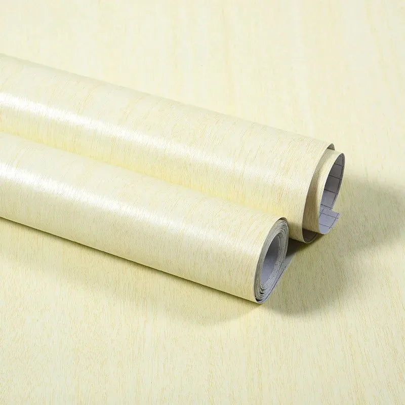 Qfdian 40CM X 1M Thickened Anti Fouling Waterproof Wood Grain Self-adhesive PVC Modern Furniture Decorative Wallpaper