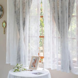 Qfdian 1 Panel Kids Blackout Curtain for Bathroom Bedroom Living Room Classroom Sheer Overlay Double Layer Rod Pocket Drapery with Lace