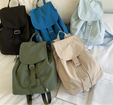 Qfdian Streetwear Vintage Nylon Simple Backpacks Casual All Match Women Students Backpack Y2k Aesthetic Fashion Ins Grunge Schoolbags