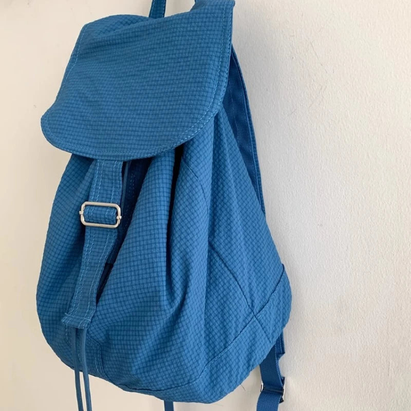 Qfdian Streetwear Vintage Nylon Simple Backpacks Casual All Match Women Students Backpack Y2k Aesthetic Fashion Ins Grunge Schoolbags