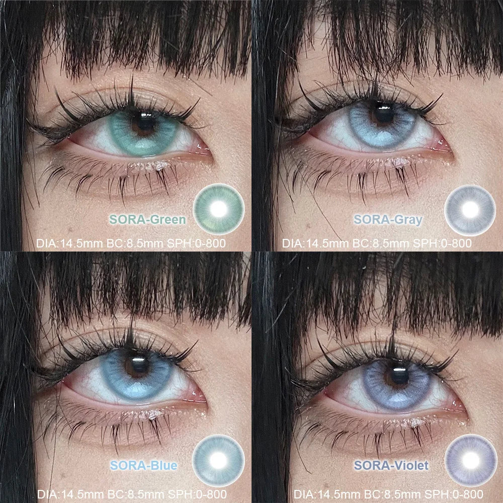 Qfdian 1pair Color Contact Lenses Softlens for Eyes Lenses Cosmetic Eyecontacts