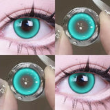Qfdian Cosplay  Myopia Color Contact Lenses Anime Pupil 6months 1pair Halloween Cute 14.2mm Softlens