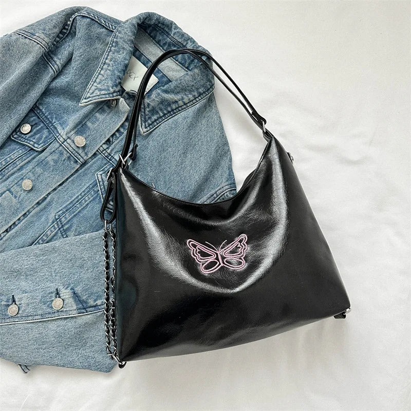 Qfdian Women Tote Bag Shopper Shoulder Bags Handbags Large Capacity Storage Reusable Butterfly Backpack School Bags For Girl Gifts