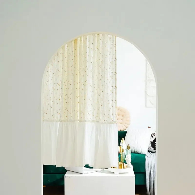 Qfdian Beige Floral Curtains 1 Panel Rod Pocket Boho Daisy Bedroom Living Room Kitchen Decors Farmhouse Rustic Bohemian Windows Curtain