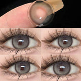 Qfdian 2pcs Highlight Nightclub Party Contact Lenses Cute Softlens Enlarge Pupil