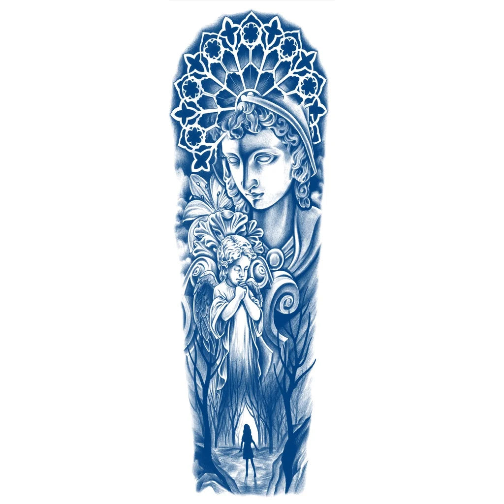 Qfdian Full Leg Arm Temporary Herbal Juice Ink Tattoo Stickers Lasting  15 Days Waterproof Tattoo  Animal  Tattoo Stickers for Men Boys