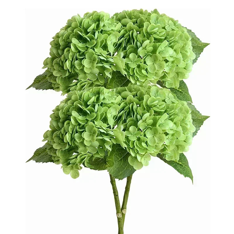 Qfdian 4 pcs Hydrangea Artificial Flowers Real Touch Latex Artificial Hydrangea for Wedding Bouquet Party Home Decor