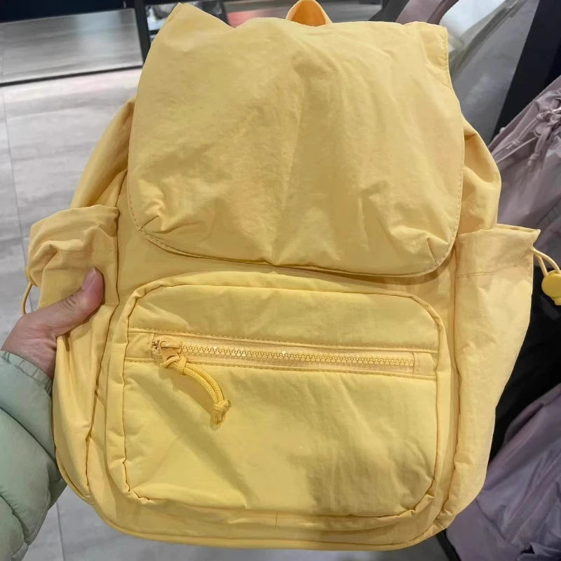 Qfdian Preppy Women Students Kawaii Backpacks 2025 New Casual Simple Y2k Aesthetic Handbags All Match Streetwear Ins Fashion Schoolbags