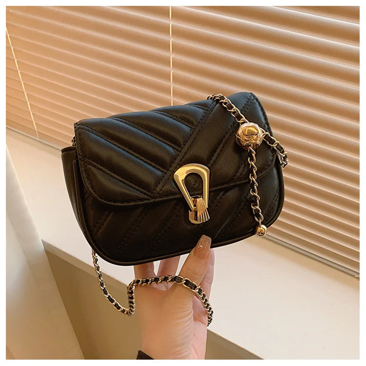 Qfdian Women Chain Small Square Bag 2025 New Fashion Single-shoulder Bag Shopping Outdoor Crossbody Bag