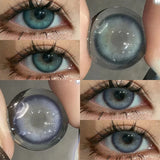 Qfdian 1pair Color Contact Lenses Softlens for Eyes Lenses Cosmetic Eyecontacts with Myopia