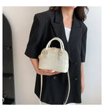 Qfdian Women New Fashion Diamond-shaped Handbag Single-shoulder Crossbody Shell Bag Fashion Girl Outdoor Purse