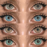 Qfdian Graded 1pair Color Contact Lenses Mixblood Softlens 12months