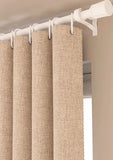 Qfdian Linen shade curtains, 99.9% shading rate, four seasons of household/commercial curtains