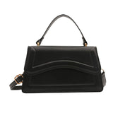 Qfdian Women Shoulder Bag Pu Leather High Quality Crossbody Bags Retro Solid Luxury Handbag Ladies Commuter Shopping Travel Purse