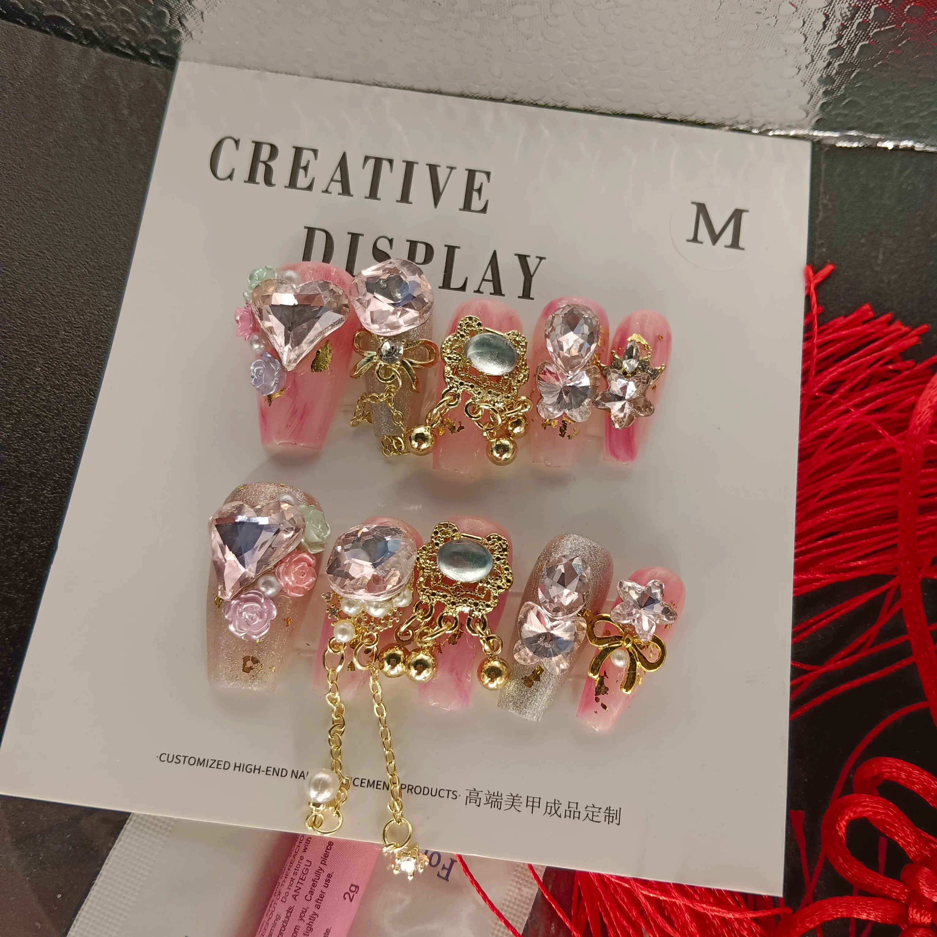 Qfdian 10Pcs High Quality Handmade Press on Nails New Chinese Style Ancient Style  Chinese Style Pure Hand-painted High-end Feeling