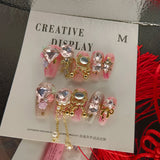 Qfdian 10Pcs High Quality Handmade Press on Nails New Chinese Style Ancient Style  Chinese Style Pure Hand-painted High-end Feeling