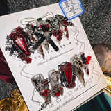 Qfdian 10Pcs High Quality Handmade Press on Nail Real Time Shooting of Sacrificial Spirit Heavy Industry Gothic Dark Bloody Personality