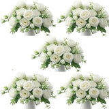 10 Bundles Artificial Peony Flowers Faux Silk Peony Bouquet for Home Wedding Table Centerpiece Decoration