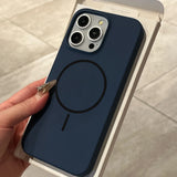 Qfdian Luxury Liquid Silicone Case For iPhone 16E 16 15 14 Plus 13 12 Pro Max 11 for Magsafe Magnetic Wireless Charging Shockproof Capa